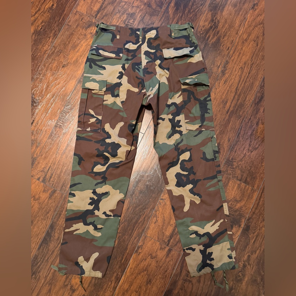 US Army BDU Woodland Camo Trouser Combat Propper Pants Large - Picture 8 of 11